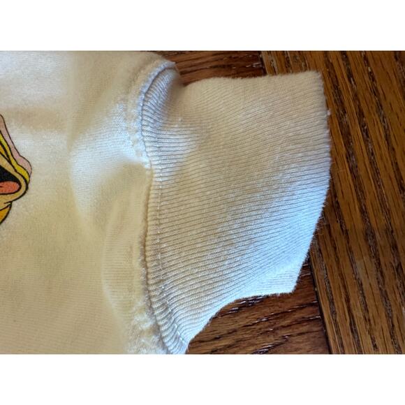 Tom and Jerry White Hoodie Size Large Cotton Polyester Cartoon Graphics Pocket - Picture 10 of 10